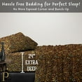 thumbnail image 4 of PRATYUX 24-inch Extra Deep Pockets Split Head King Sheet Set - 700-Thread Count 100% Organic Cotton - 4-PC Set - 39" Split, Leopard Print, 4 of 7