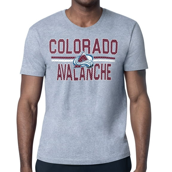 Men's Starter Heather Gray Colorado Avalanche Mesh Look Team Name T-Shirt