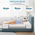 thumbnail image 4 of Twin XL Mattress 8 Inch Cooling Gel Memory Foam with Removable Washable Cover Medium Firm for Pressure Relief and Cool Sleep, 4 of 7