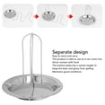thumbnail image 3 of Chicken Roaster Rack, Chicken Roasting Pan Thickening Prevent Stick Stainless Steel  for Outdoor for Picnic, 3 of 7