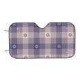 thumbnail image 7 of Balery Purple Floral Gingham Check Plaid Print Car Windshield Sun Shade,Windshield Sunshade for Car Pickup Truck SUV Accessories-Small, 7 of 7