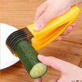 thumbnail image 5 of Cortador de plátanos Cortador de acero inoxidable Pelador de frutas Cortador italiano de palo caliente Herramienta de cocina portátil duradera Plátano Vegetal Pepino Hot Dog Fruta, 5 of 5