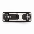 thumbnail image 3 of Chisel Stainless Steel Polished Black Ip-plated with CZ Cross Wedding Band Size 10.5  Men, 3 of 7