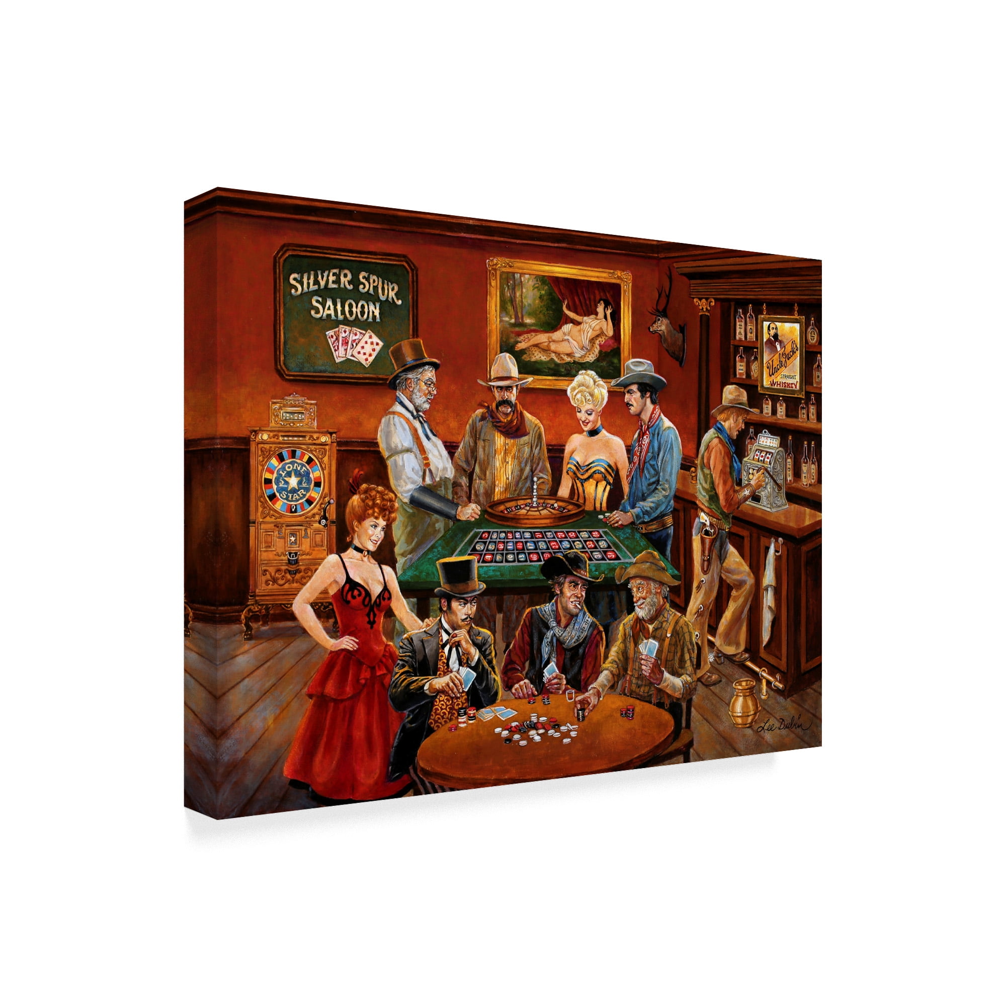 Trademark Fine Art 'The Gamblers' Canvas Art by Lee Dubin