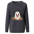 thumbnail image 4 of Ailaofu Halloween Sweatshirts for Women Ghost Pumpkin Sweater Cute Spooky Coffee Graphic Pullover Shirts, 4 of 4