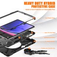 thumbnail image 5 of Allytechgroup Case for Samsung Galaxy Tab S10+ Plus 2024/ S9 FE+ Plus/ S9+ Plus 12.4" 2023, Build In Screen Protector Heavy Duty Shockproof Shoulder Strap Ratating Stand Cover with S Pen Holder,Black, 5 of 13