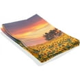 thumbnail image 5 of FREEAMG Tapestry Boho Yellow Sunflower Floral Field Trees Tapestry Wall Hanging Decorative Wall Tapestries Wall Art Wall&nbsp;Blanket&nbsp;Bedding Tapestry for Bedroom Living Room Dorm 60"x51", 5 of 7