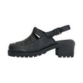 thumbnail image 3 of 24 HOUR COMFORT Cora Wide Width Comfortable Leather Slingback Clogs BLACK 9.5, 3 of 6