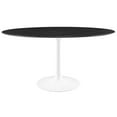 thumbnail image 2 of Modway Lippa 60" Round Artificial Marble Dining Table in White Black, 2 of 7