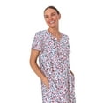 thumbnail image 5 of Aria Women’s Short Sleeve Split Neck Sweater Knit Nightgown, Sizes XS-5X, 5 of 7