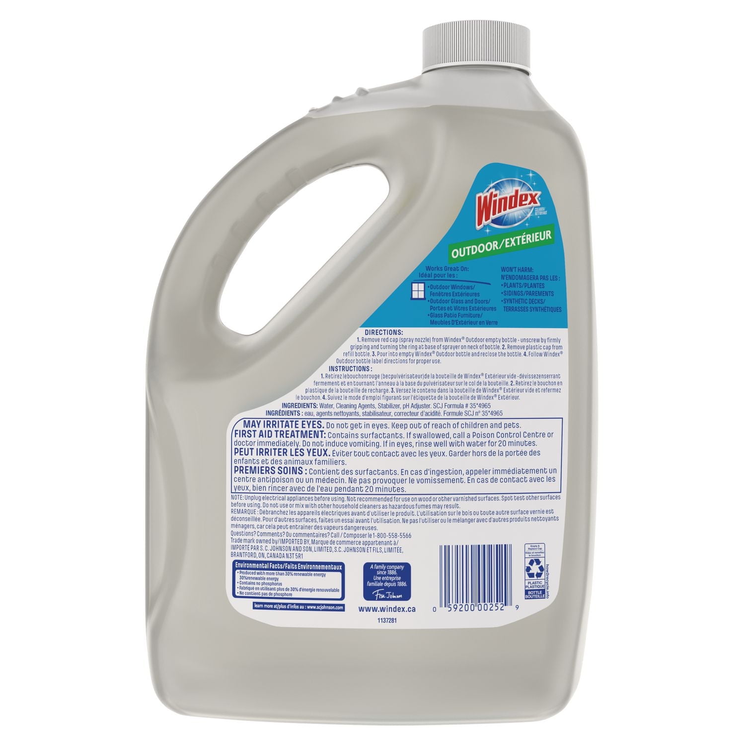 Windex Outdoor Window, Glass, and Patio Cleaner Refill