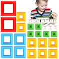 thumbnail image 2 of POINTERTECK 30 Pcs Ensemble de Blocs de Construction Pyramides Jouet de Construction Montessori Blocs de Construction Réutilisables Jouets Éducatifs Empilables Jouets Sensoriels STEM Cadeaux pour Enfants de Plus de 3 Ans, 2 of 10