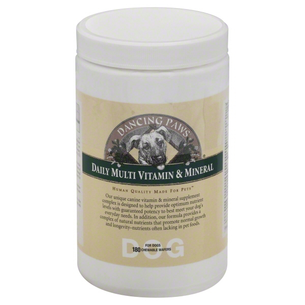 Dancing Paws Daily Multi Vitamin and Mineral Dogs 180 Wafers