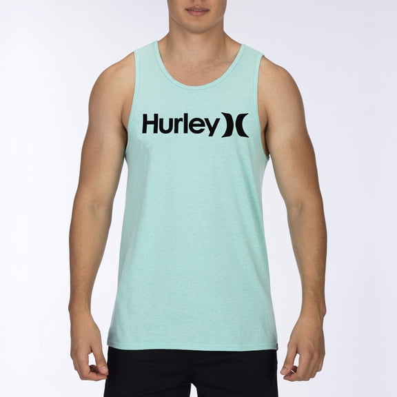 Hurley Men's One & Only Graphic Tank Top, Tropical Twist/Heather/(Black), L