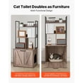 thumbnail image 4 of Cat Litter Box Enclosure Furniture, 23.6 in Hidden Litter Box Cabinet with Storage Shelves, Modern Style, Waterproof Cat Washroom Side Table Cat House, Fit Most of Litterbox for Living Room, 4 of 7
