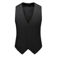 thumbnail image 1 of Mens Basic Business Waist Coat Casual Sleeveless Work Blazer Formal Suit Vest for Prom Wedding, 1 of 7