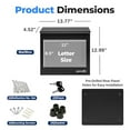thumbnail image 3 of SereneLife Outdoor Wall Mailbox | 0.46 Cubic FT Locking Mailbox | Easy Installation, Secure Lock Mechanism | Ideal for Residential or Commercial Use | Wall Mountable 13.77" x 4.52" x 12.99 | Black, 3 of 8