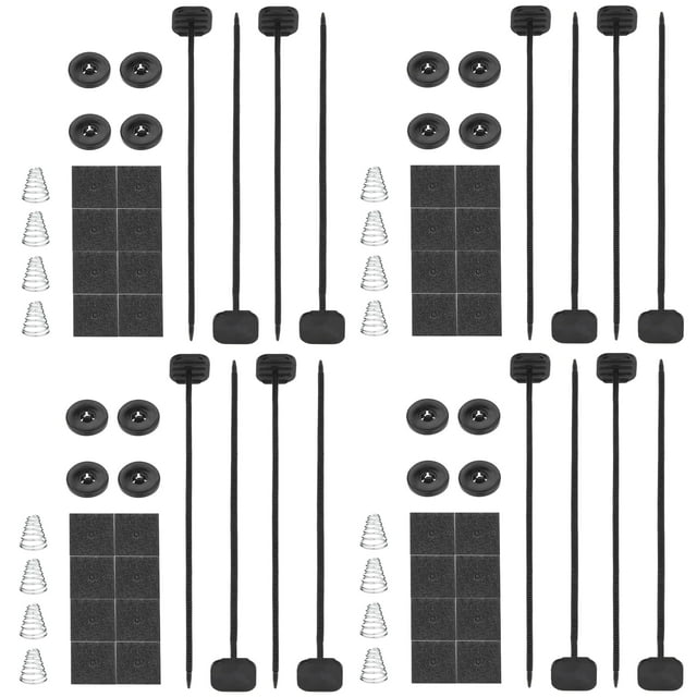 American Volt 4-Pack Electric Radiator Cooling Fan Tie Strap Complete Mounting Kit Universal Plastic Zip Pads Car Truck Mount Install