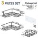 thumbnail image 2 of 3-Piece Corner Shower Caddy Adhesive Wall Mounted Shower Organizer with Soap Holder and 12 Hooks, Rustproof Corner Shower Shelves, No Drilling, 2 of 5