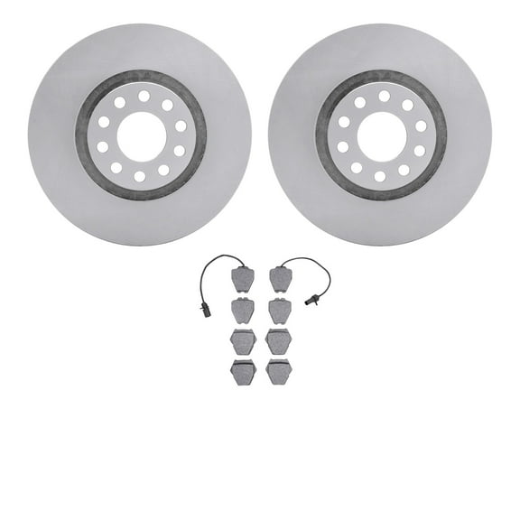 Dynamic Friction Company Front Brake Rotors with 5000 Euro Ceramic Brake Pads 6602-74116