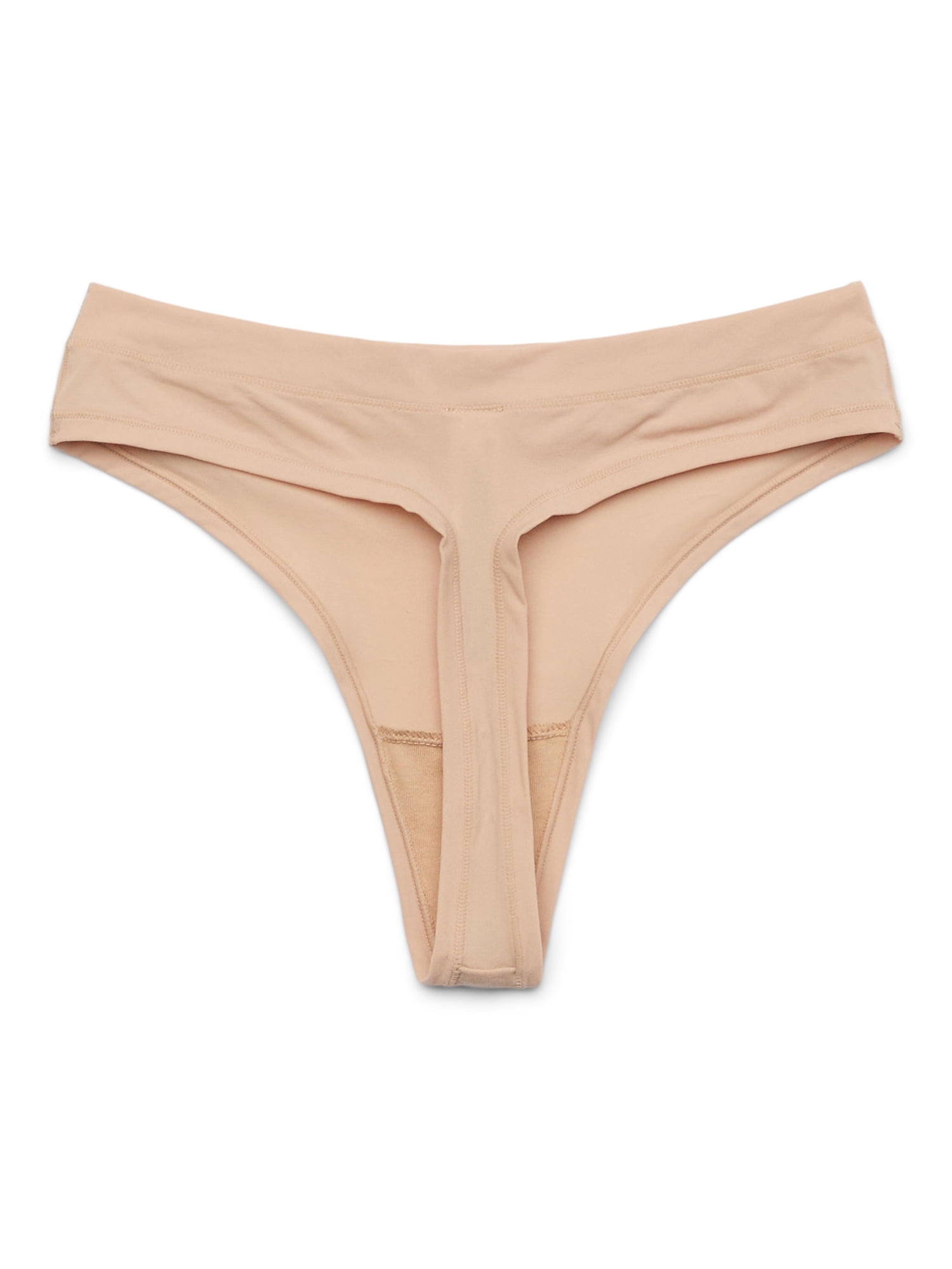 No Boundaries Fit Stretch Thong Panties, 3-Pack, Women's XS-XXXL