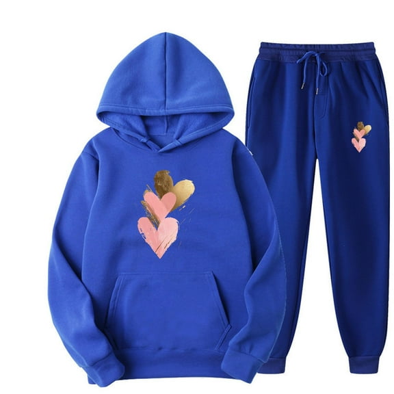 Wancir Unisex Hoodies Tracksuit Sweatsuits for Women Set Mens 2 Piece Hooded Sweatshirts and Sweatpant Set Jogger Sweatsuits