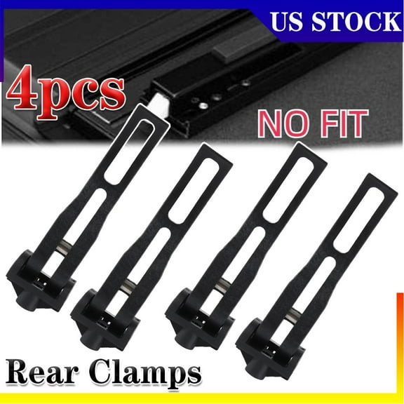 4PC Universal Rear Clamps Fits for Hard/Soft Folding Tonneau Cover Replace Parts