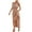 Khaki, variant on LEAVINGSUO Sleeveless Dresses for Women 2026 Women's Fashion Bow Split Large Suit Dress