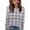 Light Gray_#10, variant on Nokdvo Sweatshirt Women Trendy Plaid Crew Neck Pullover Long Sleeve Casual Loose Fitting Basic Tees,Green S