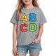 thumbnail image 1 of Camiseta de Manga Corta Linda para Niños, Camiseta de la Temporada de la Escuela de Impresión Gráfica, Camisetas de Manga Corta de las Niñas Suaves para Niños de Edades 3-10, 1 of 9