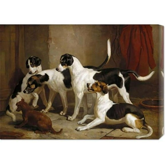 Thomas Woodward 'The Puckeridge Foxhounds' Stretched Canvas