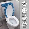 thumbnail image 4 of HELLHERO Shark Adds Holiday Charm Polyester Fabric Toilet Lid Cover, Soft, Adjustable U-Shaped Universal, Easy to Clean, 4 of 8