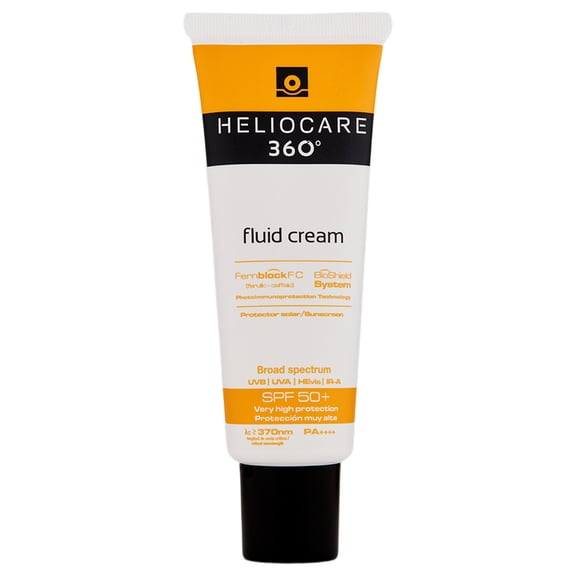 Heliocare 360 Fluid Face Cream Sunscreen With FernBlock BioShield SPF 50  .