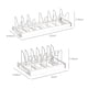 thumbnail image 3 of Utensilios de cocina, aparatos de cocina, organizador de ollas extensible para gabinete, tapa de olla con compartimento ajustable para gabinete de cocina, rejilla para hornear y freír, organizador de, 3 of 9