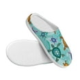 thumbnail image 3 of KLL Turtles And Sea Pattern Adult Unisex Cozy Slippers,Fuzzy Slip-on Slippers TPR Sole Slippers Comfort Plush Home Footwear for Indoor & Outdoor-13, 3 of 7