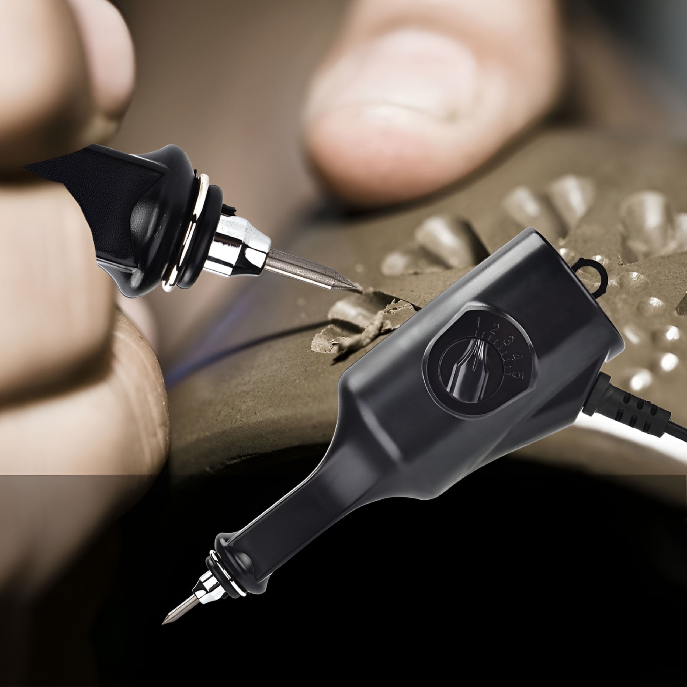 EXLEAF 2026 New Electric Engraver Engraving Lettering Pen Jewelry Making Tool Eu 220V for Metal,Wood,Glass,Leather,Diy Crafts,Home Projects