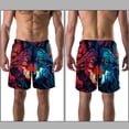 thumbnail image 3 of luoweisi Men's Beach Shorts Quick Dry Swim Trunks with Mesh Lining Wolf S, 3 of 5