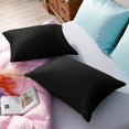 thumbnail image 4 of Fundas de almohada NTBAY satinadas para cabello y piel, 20 x 26 pulgadas, negras, 4 of 8