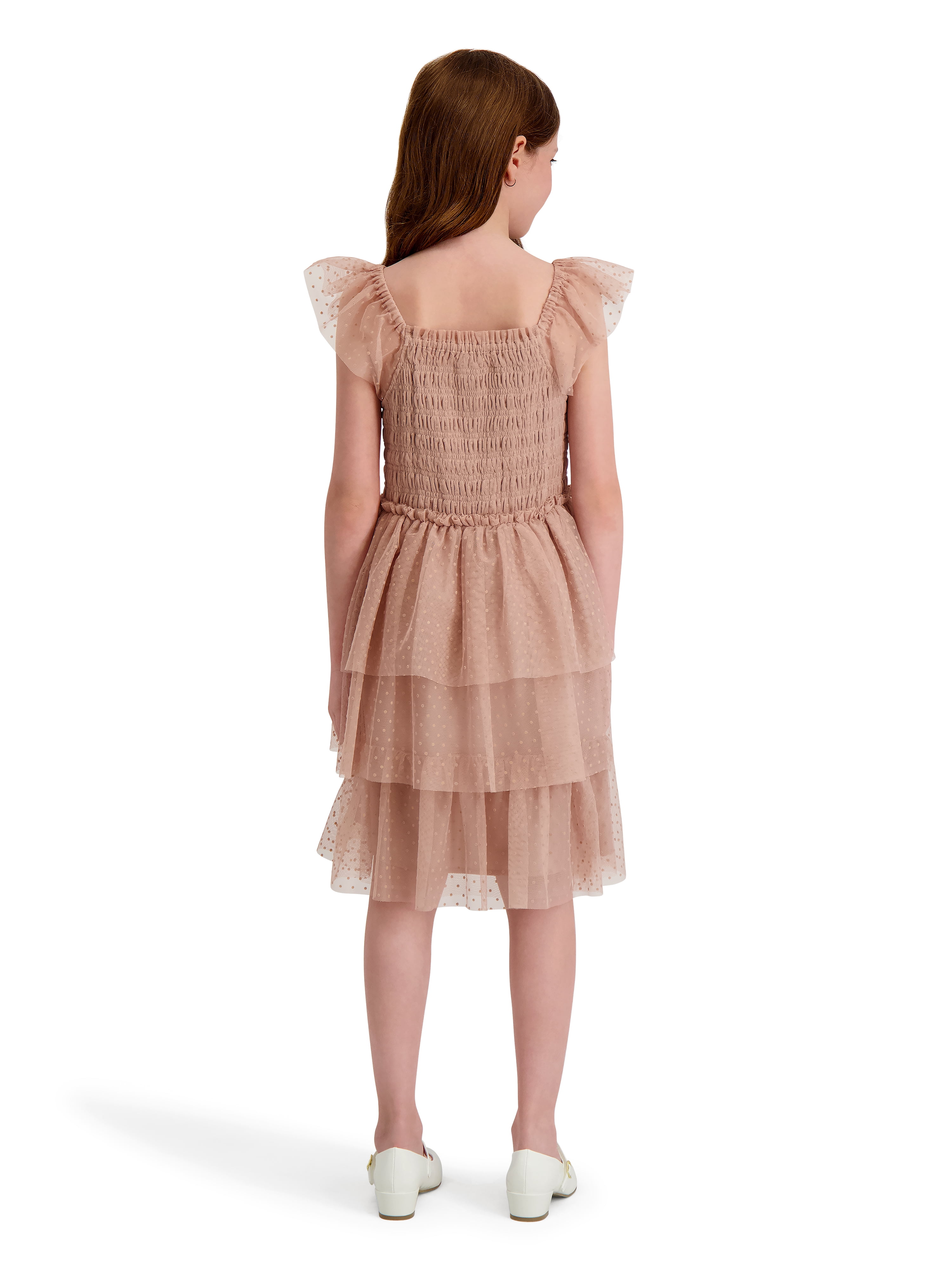 Kensie Girl Smocked Swiss Dot Dress, Sizes 4-16