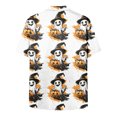 thumbnail image 5 of mgoYE Men Halloween Button T Shirt Funny Short Sleeve Crew Neck Halloween Clothes Fall T-Shirts Graphic Tee Tops Man Shirts Size L, 5 of 7