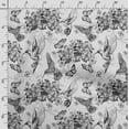 thumbnail image 3 of Soimoi Bird & Flowers Printed Poly Canvas Fabric Decor Sewing Fabric By The Yard 56 Inch WideDecorative Fabric For Curtains Tote bags-Gray1, 3 of 5