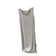 thumbnail image 2 of Camisón largo de poliéster para mujer, sin mangas, cuello redondo, color liso, holgado, para el hogar, 2 of 6