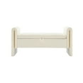 thumbnail image 5 of LUCKHAO 52” Modern Teddy Bedroom Bench, Storage Bench Ottoman End of Bed Bench with Armrest, for Bedroom, Entryway, Closet, 5 of 10