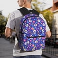 thumbnail image 6 of Pofeuu colorful Skull flower leaf Print Laptop Backpack Travel Canvas Backpack for School Lightweight and Comfortable Backpack College Backpack Schoolbag, 6 of 6