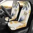 thumbnail image 2 of ABPHQTO Juego de 2 fundas para asientos de coche, búho, hoja de arce, Universal, protector de asientos delanteros para coche, sedán SUV, camión, 2 of 3