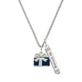 thumbnail image 1 of Delight Jewelry Silvertone Blue Present Silvertone Be Strong and Courageous Bar Charm Necklace, 23", 1 of 4