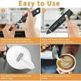 thumbnail image 4 of MesaSe Immersion Blender Cordlesss Foam Maker USB Rechargeable Small Mixer Handheld with 2 Stainless Whisks for Stirring 3-Speed Adjustable Mini Frother for Coffee, 4 of 5