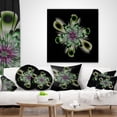 thumbnail image 4 of Designart Shiny Crystal Light Green Fractal Flower - Floral Throw Pillow - 16x16, 4 of 5
