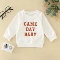 thumbnail image 2 of Baby Girl Outfits Toddler Baby Boys Girls Pumpkin Print Long Sleeve Tops Kids Clothes Girls' Clothing Sets (White,90 2-3 Years), 2 of 6