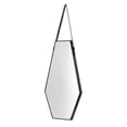 thumbnail image 2 of A&B Home Hexagonal Wall Mirror with Leather Hanger Strap - Black, Natural Finish, 2 of 5